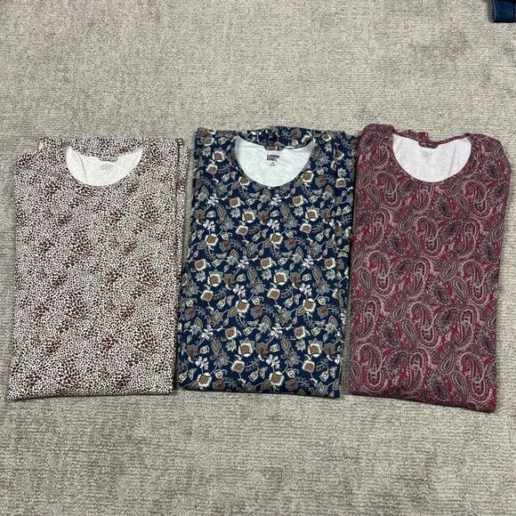 Lands End Midi Dress Womens Size 3X 3/4 Sleeve Scoop Neck Jersey Cotton Lot Of 3 - Picture 1 of 12